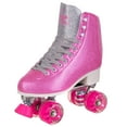 thumbnail image 1 of Cal 7 Sparkly Roller Skates for Indoor & Outdoor Skating, Faux Leather Quad Skate with Ankle Support & 83A PU Wheels for Kids & Adults (Pink, Men's 8/ Women's 9), 1 of 7