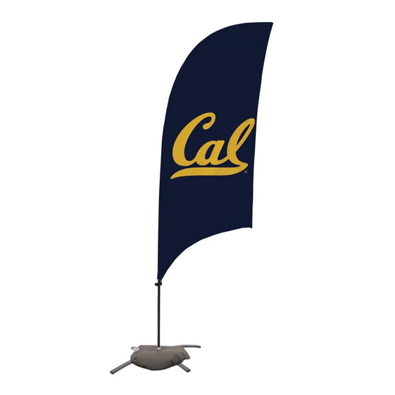 California Bears 7.5' College Sports Printed Feather Flag with Cross Base - NCAA Licensed - Super Polyester - School Banner (Navy Blue)