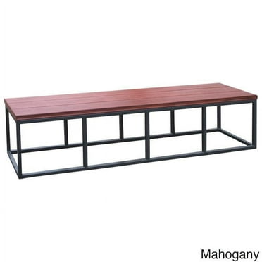 Cal Flame  Burgundy/Black Metal/Plastic Spa Bench Red