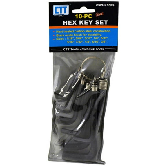 Cal Hawk Tools 10-pc. Hex Key Set - SAE