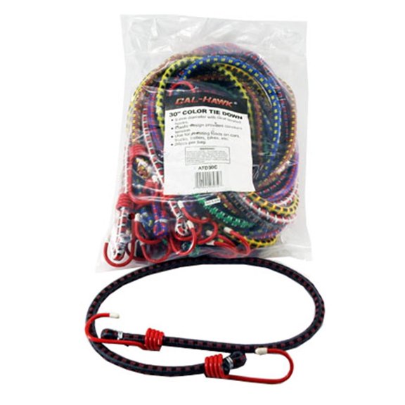 "Cal Hawk Tools 20-pc. 30"" Color Bungee Tie Down"