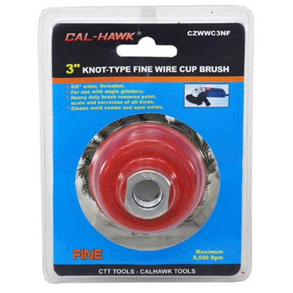 "Cal Hawk Tools 3"" Knot Type Wire Cup Brush"