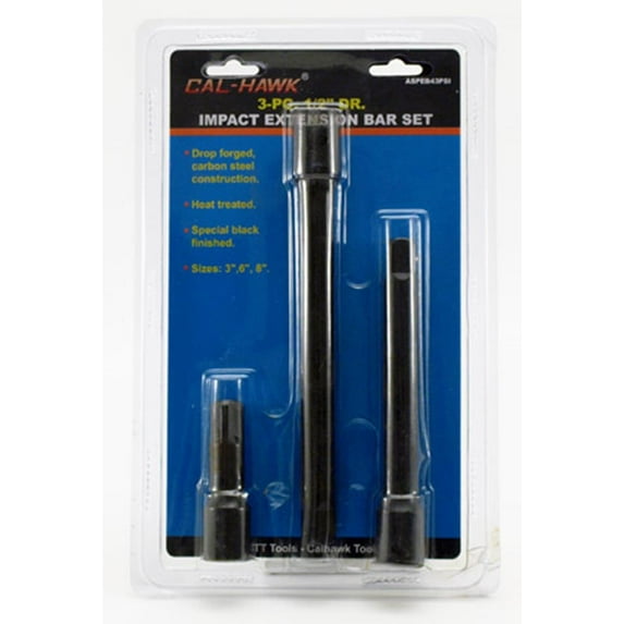 3 Piece Long Extension Bar Set for 1/2" Drive Ratchet Wrench Socket Tool