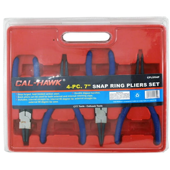 "Cal Hawk Tools 4-pc. 7"" Snap Ring Pliers Set"