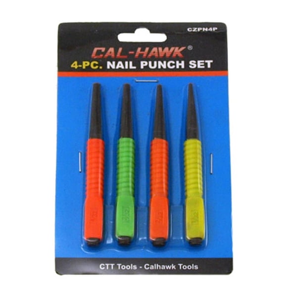 Cal Hawk Tools 4-pc. Nail Punch Set