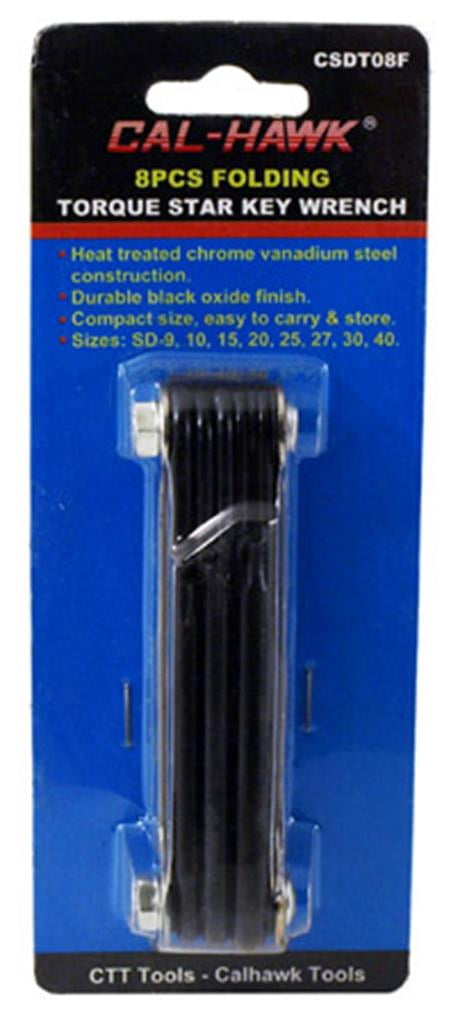 Cal Hawk Tools 8-pc. Folding Torx Hex Key Wrench