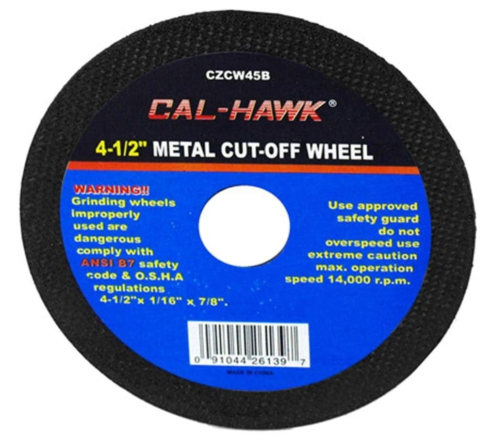 Cal Hawk Tools CZCW45B Metal Cut-Off Wheel (50 Pack), 4-1/2