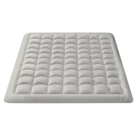 Cal King- 1 Piece 800 GSM Down Alternative 3 Inch Thick Upto 15" Deep Pocket Fitted Mattress-Topper Protector for Extra Soft Comfortable Sleep for All Season- Cal King(72X84 Inche), Light Grey