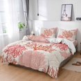 thumbnail image 1 of Cal King 4 Piece Bedding Set Classic Ocean Pink Coral Soft Breathable Duvet Cover and Pillowcase,Abstract Marine Life Scenery Duvet Cover Set Washable Bed Sheets for Bedroom Dormitory Guest Room, 1 of 9