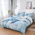 thumbnail image 1 of Cal King 4 Piece Bedding Set Watercolor Ocean Sea Turtle Soft Breathable Duvet Cover and Pillowcase,Marine Life Coral Jellyfish Duvet Cover Set Washable Bed Sheets for Bedroom Dormitory Guest Room, 1 of 9
