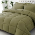 CalKing Comforter Set Olive Green Bed in a Bag 7 Pieces UltraSoft