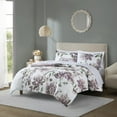 thumbnail image 1 of Cal King Floral Comforter Set with Bed Sheets,Mauve Polyester Household Supplies Décor Bedding Bedding Sets, 1 of 11