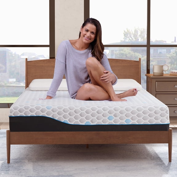 Cal King Mattress Bed in a Box, Memory Foam Mattress infused with Bamboo Charcoal Gel,10 inches,Made in USA