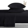 thumbnail image 1 of Cal-King Size 3 Piece Duvet Cover with 4 Piece Sheet Set - 7 Piece 100% Egyptian Cotton - Zipper Closure Quilt Cover with 12" Deep Pocket Fitted Sheet - 400TC Bedding - Black Solid., 1 of 8