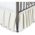 thumbnail image 1 of Cal-King Size Bed Skirt with Split Corners - 30 Inch Drop Smooth & Soft Ruffle Bed Frame Cover (Cal-King 72 x 84) Wrinkle & Fade Resistant, 100% Brushed Microfiber - Ivory Solid., 1 of 4