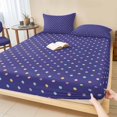thumbnail image 1 of Cal.King Size Fitted Sheet Set - Color Polka Dot 3 Piece Bedding Sets 16" Deep Pocket Fitted Sheet with 2 Pillowcases, Modern Simple Geometric Blue Brushed Microfiber Hotel Luxury Bed Sheets, 1 of 9