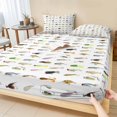 thumbnail image 1 of Cal.King Size Fitted Sheet Set - Colorful Fishing Bait 3 Piece Bedding Sets 16" Deep Pocket Fitted Sheet with 2 Pillowcases, Vintage Farmhouse Lure Fish Brushed Microfiber Hotel Luxury Bed Sheets, 1 of 9