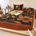 thumbnail image 1 of Cal.King Size Fitted Sheet Set - Thanksgiving 3 Piece Bedding Sets 16" Deep Pocket Fitted Sheet with 2 Pillowcases, Retro Fall Farmhouse Flowers Leaves Plants Brushed Microfiber Hotel Bed Sheets, 1 of 9