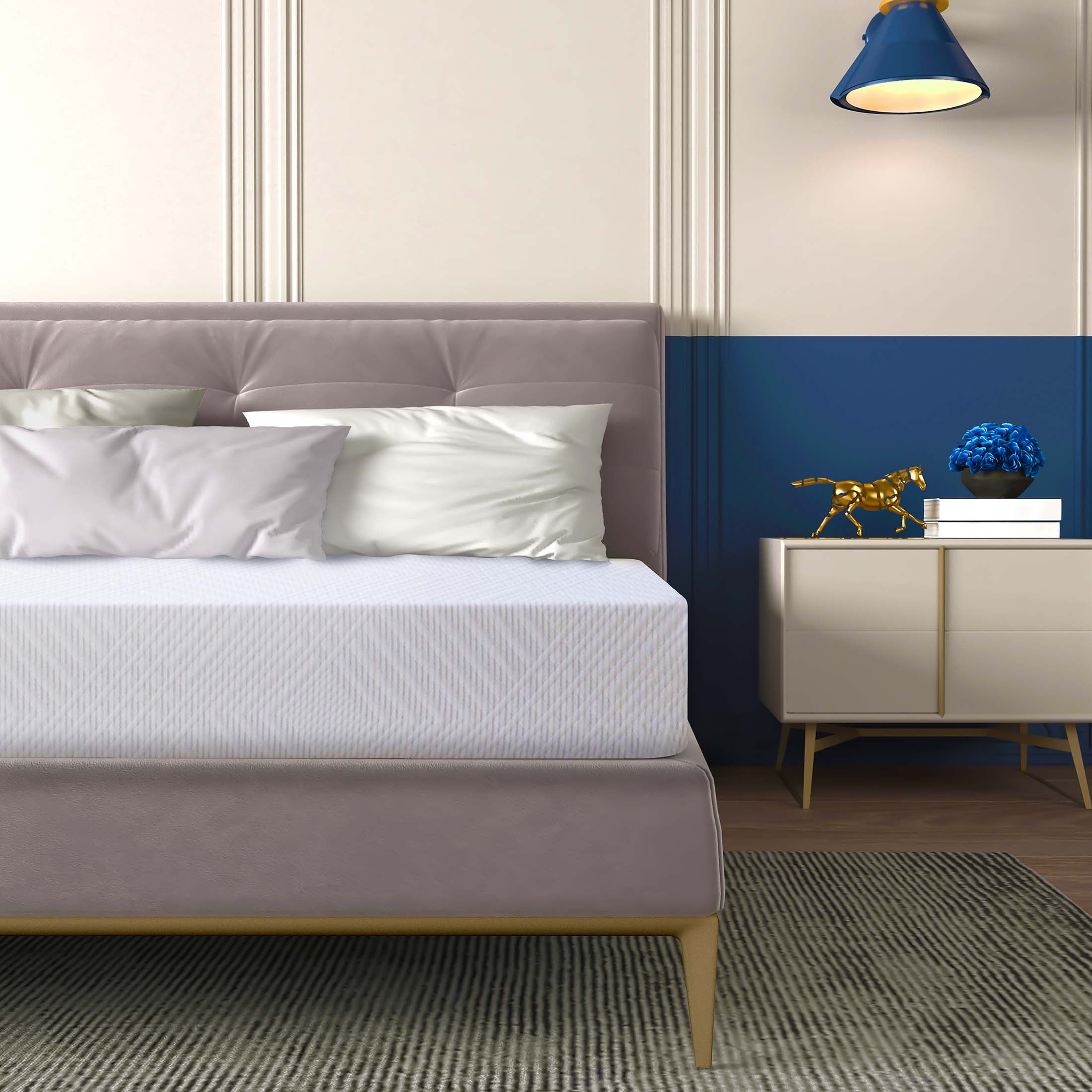 MLILY Ego White 6 inch Twin Mattress, Memory Foam Mattress in a Box