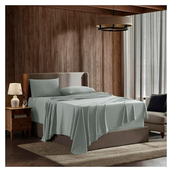 Cal King Size Sheets Set - 4 Piece California King Sheets, Deep Pocket, Hotel Luxury, Extra Soft, Breathable and Cooling, Sage Green Cal King Bed Sheets