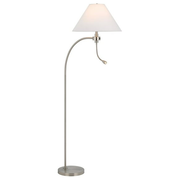 Cal Lighting 100W 3 way Ashland mini arc metal floor lamp with gooseneck 2W led reading light