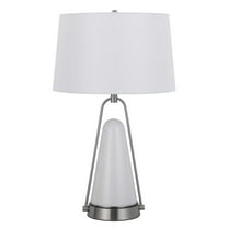 Cal Lighting 100W Birchmore Metal/Glass Table Lamp With Built In Led Night Light