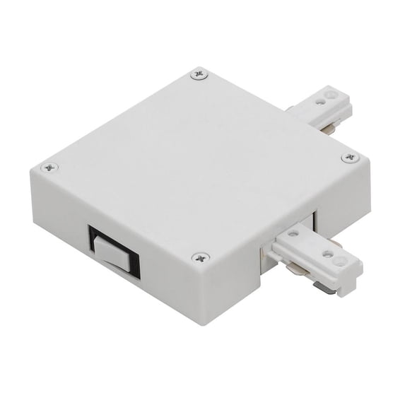 Cal Lighting 12 Amp Double Live End Right Metal Current Delimiter in White