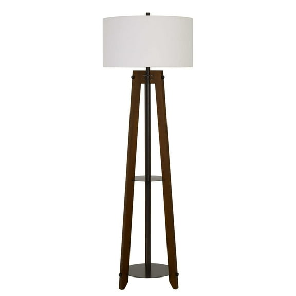 Cal Lighting, 150W 3 Way Bilzen Ash Wood Tripod Floor Lamp