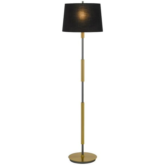 Cal Lighting 150W 3 way Ciudad metal two tone floor lamp