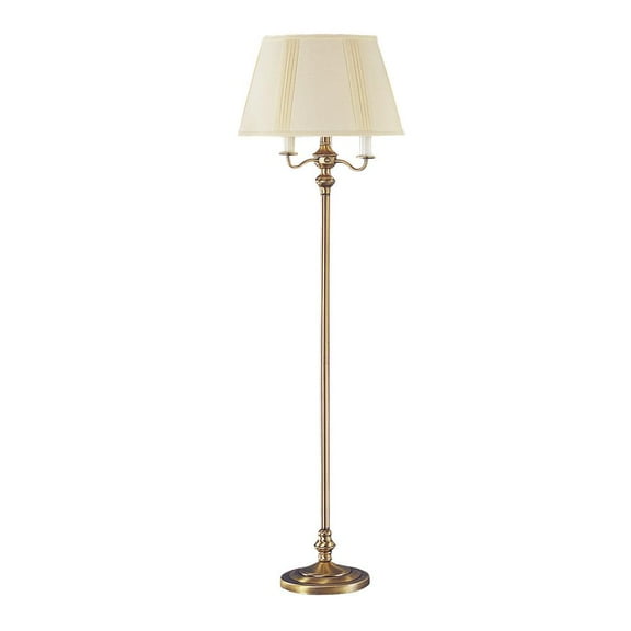 Cal Lighting 18" Traditional 6-way Metal Floor Lamp in Antique Brass