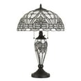 thumbnail image 1 of Cal Lighting 2-Light Resin/Glass Table Lamp with Pull Chain Switch in Black, 1 of 3