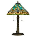 thumbnail image 1 of Cal Lighting 60W X 2 Metal/Resin Tiffany Table Lamp With Pull Chain Switches, 1 of 6