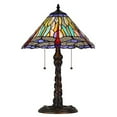 thumbnail image 1 of Cal Lighting 60W X 2 Metal/Resin Tiffany Table Lamp With Pull Chain Switches, 1 of 6