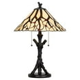 thumbnail image 1 of Cal Lighting 60W X 2 Metal/Resin Tiffany Table Lamp With Pull Chain Switches, 1 of 6