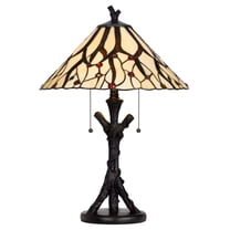BO-3104TB-Cal Lighting-2 Light Table Lamp In Art Deco Style-24 Inches Tall and 16.5 Inches Wide