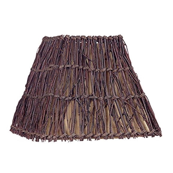 Cal Lighting 20" Durable Hardback Wicker Lamp Shade with Spider Style in Brown
