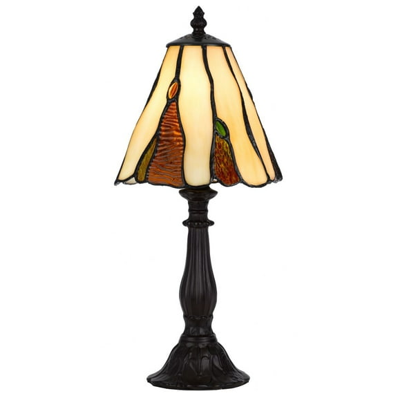Cal Lighting 40W Metal/Resin Tiffany Accent Lamp With Inline Switch