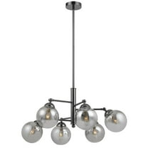 Cal Lighting 40W X 6 Prato Metal/Glass 6 Lights Chandelier
