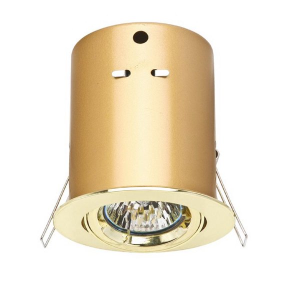 BO-201-PB-Cal Lighting-1 Light Mini Recess Can with Housing-5.75 Inches Tall and 3.75 Inches Wide-Plated Brass Finish