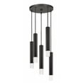 thumbnail image 1 of Cal Lighting 5-Light Aluminum Pendant with Glass Diffuser in Gunmetal Gray, 1 of 3
