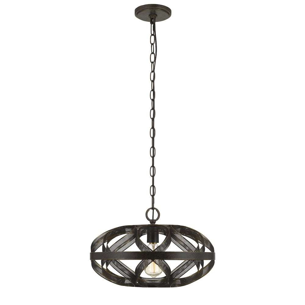 Alma 16.5" Dark Bronze Metal Mesh Pendant Light Fixture