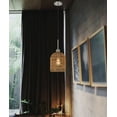 thumbnail image 1 of Cal Lighting Depok 1-Light Metal & Rope Wood Pendant Fixture in Burlap Brown, 1 of 5