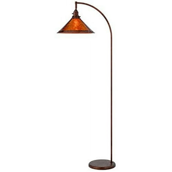 Cal Lighting 60W Downbridge Adjustable Metal Floor Lamp With Mica Shade