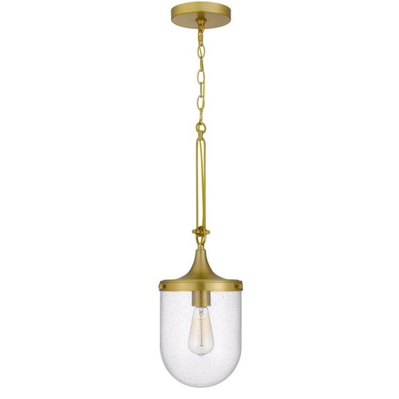 Cal Lighting 60W Ithaca Bubbled Glass Pendant Fixture