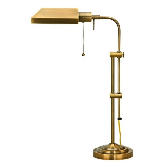 26" Height Metal Table Lamp in Antique Brass-Color:Antique Bronze,Finish:Antique Brass,Material:Metal,Shape:Rectangular,Style:PHARMACY,Wattage:60W