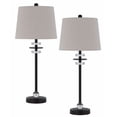 thumbnail image 1 of BO-3093BF-2 Cal Lighting Sitka - 1 Light Buffet Lamp (Set of 2) In Contemporary Style-28.5 Inches Tall and 12 Inches Wide-Black Finish, 1 of 5