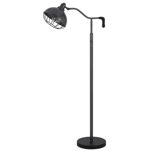 Cal Lighting 60W Taloga metal floor lamp with adjustable caged shade. (Bulb not included)