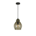 thumbnail image 1 of Cal Lighting 60W Teramo Rippled Glass Pendant (Edison Bulb Not Included), 1 of 2