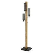Cal Lighting 60W X 3 Lenox Lantern Style Rubber Wood / Metal Floor Lamp