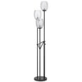 thumbnail image 1 of Cal Lighting 60W X 3 Oconto Metal Floor Lamp With Patterned Glass Shades., 1 of 6